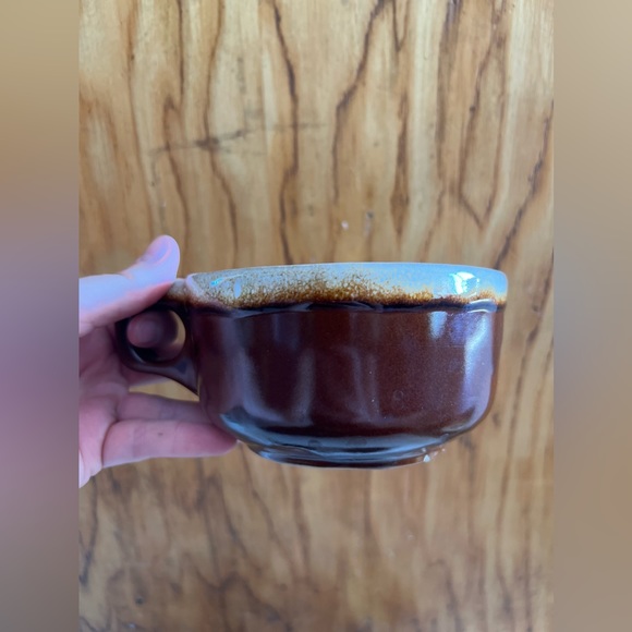 Western Stoneware Drip Glaze Soup Cups - Picture 2 of 3